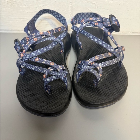 Chaco Black and Blue Sandals with Fabric Straps - Picture 2 of 5